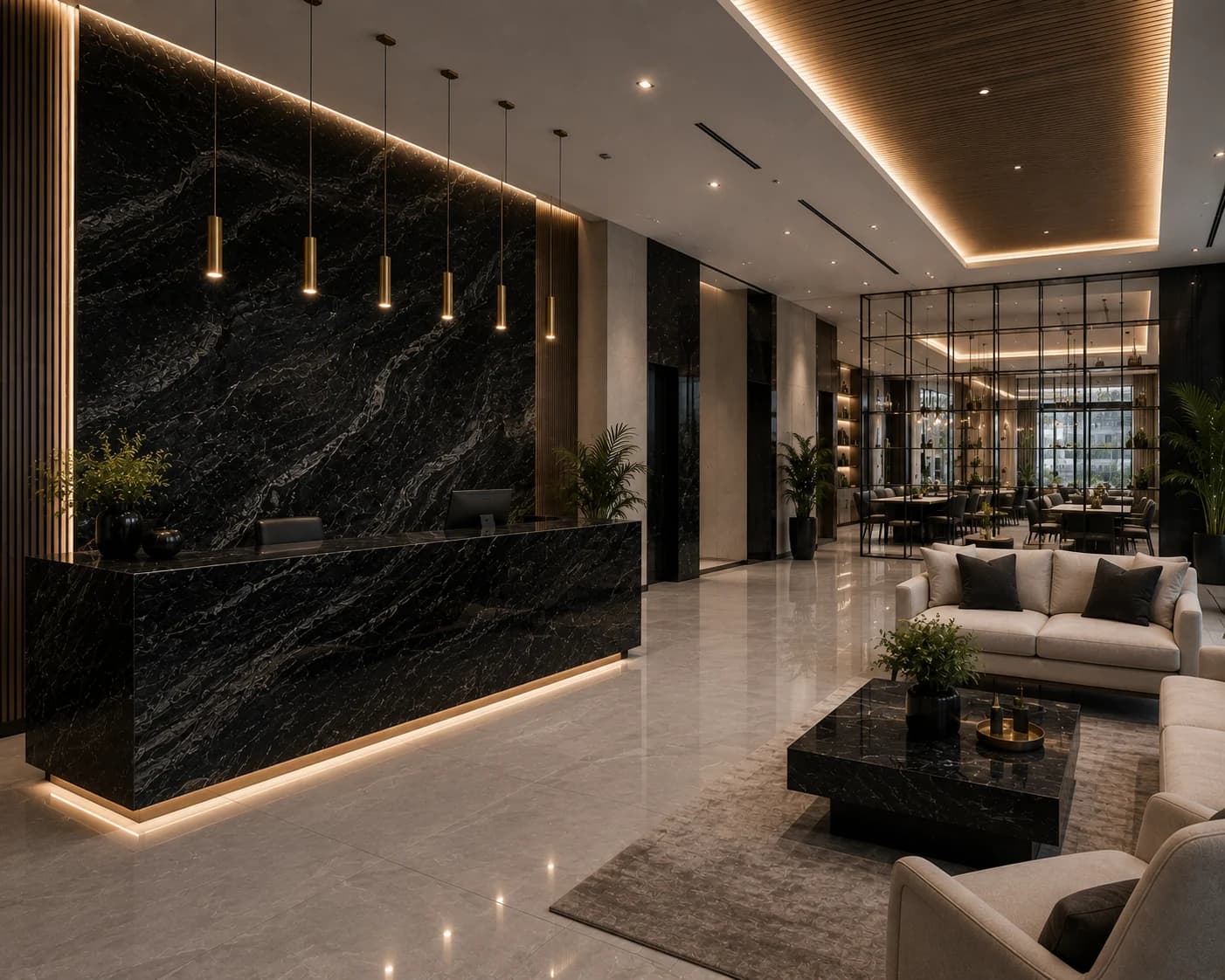 Commercial Spaces — representative architectural stone application