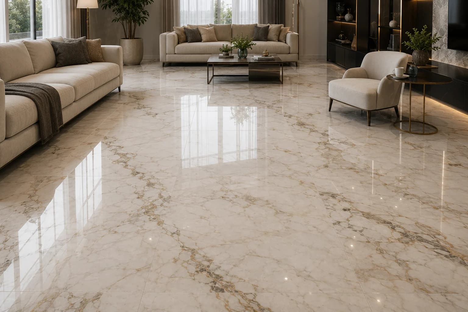 Flooring — representative architectural stone application